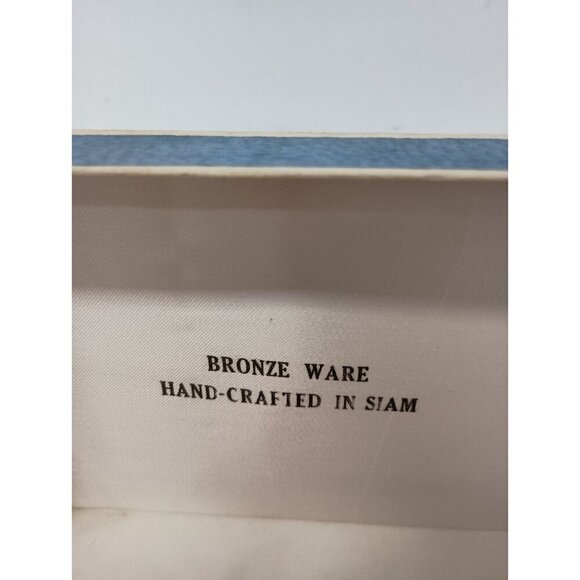 VTG Circa 1940 Royal Buddha Spoons Set of 6 Tea Spoons Bronze Ware Hand Crafted - Picture 3 of 9